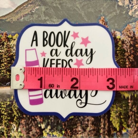 (7/$15) Durable Waterproof Sticker - Funny Book Sticker - Picture 3 of 3